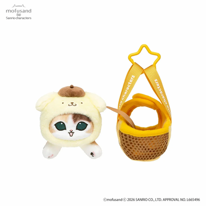 mofusand x Sanrio Characters Plump & Fluffy Mascot Plush Pendant
