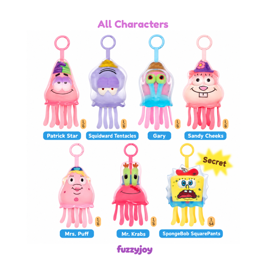 SpongeBob Bikini Bottom Jellyfish Series Glow-in-the-Dark Plush Blind Box