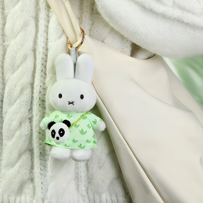 Miffy Panda Series Plush Keychain Charm