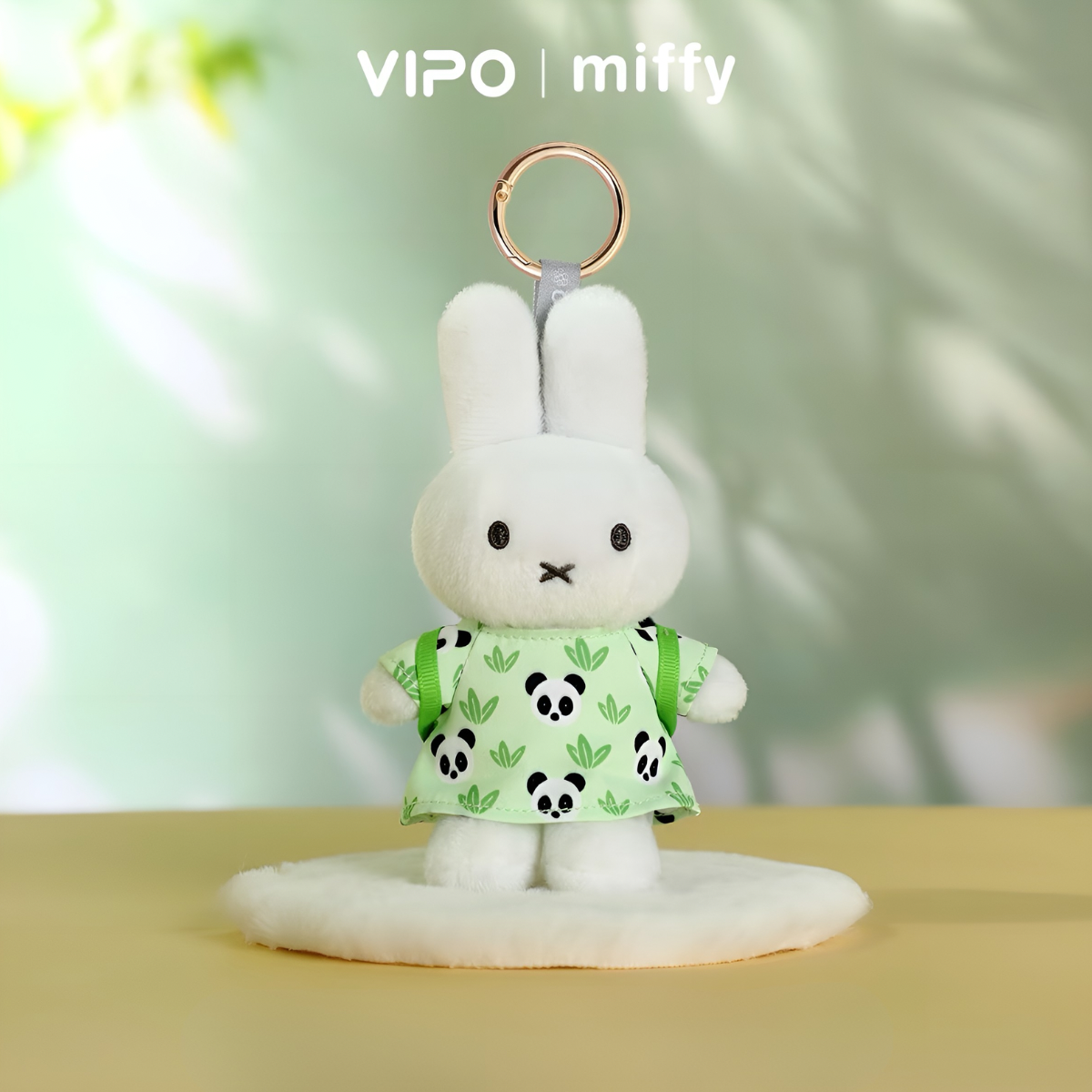 Miffy Panda Series Plush Keychain Charm