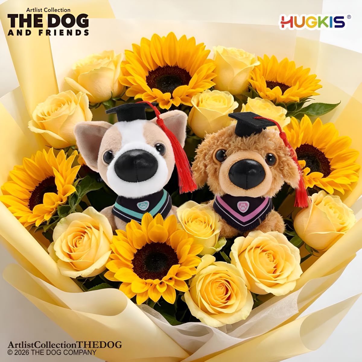 Artist Collection THE DOG AND FRIENDS - Graduation Series Plush Charm