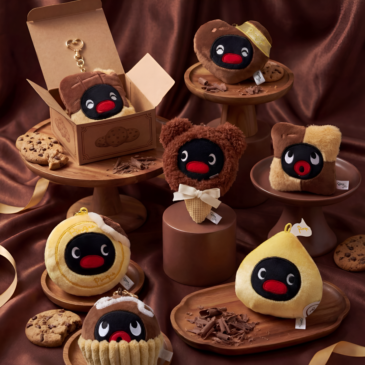 Pingu's First Chocolate Factory - Pingu Choco Series Mini Plush Keychain Blind Box