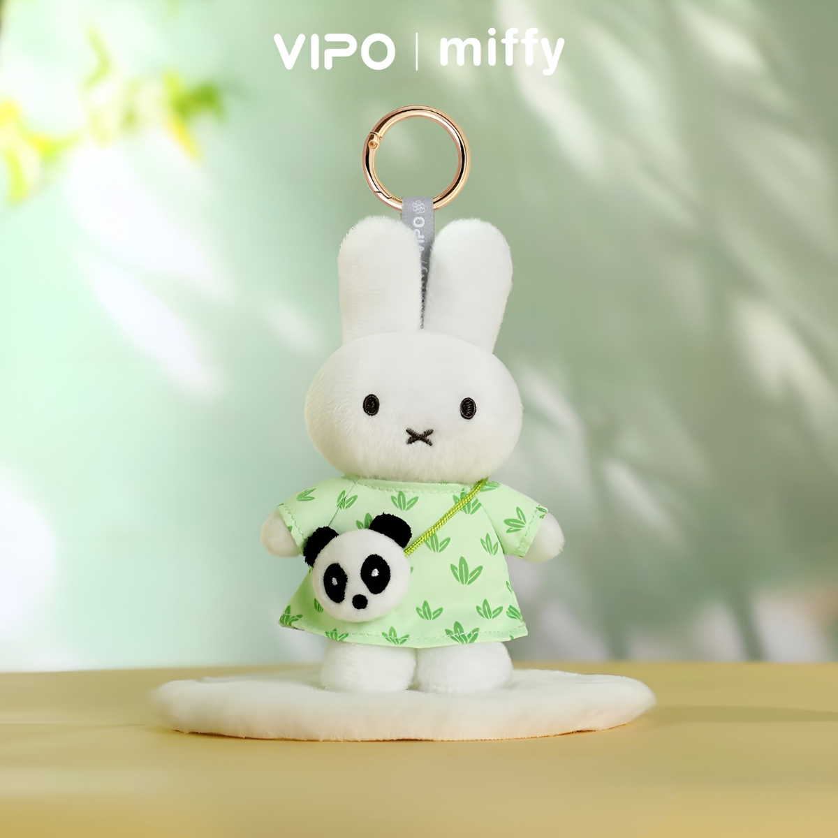 Miffy Panda Series Plush Keychain Charm
