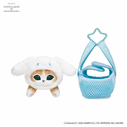 mofusand x Sanrio Characters Plump & Fluffy Mascot Plush Pendant