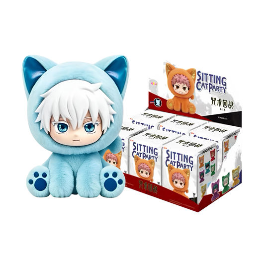 Jujutsu Kaisen Sitting Cat Party Series Plush Charm Blind Box