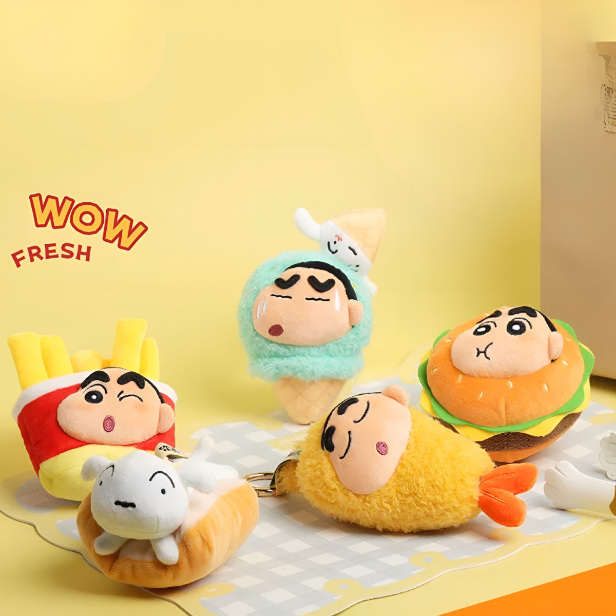Crayon Shinchan Happy Bucket Series Figures Blind Box