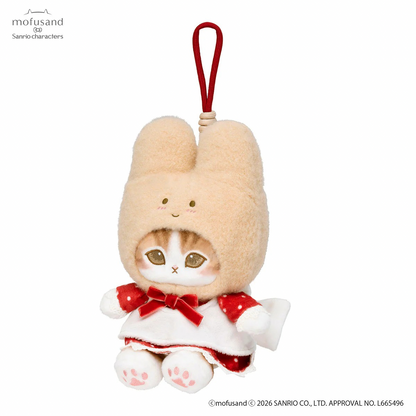 mofusand x Sanrio Characters Plump & Fluffy Mascot Plush Pendant