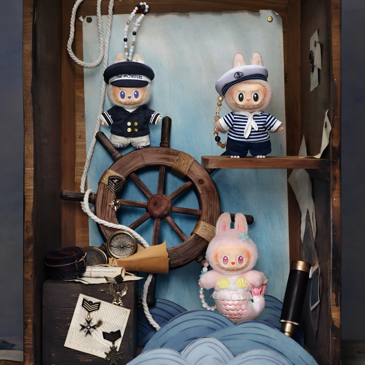 De Vliegende LABUBU Captain Vinyl Plush Pendant