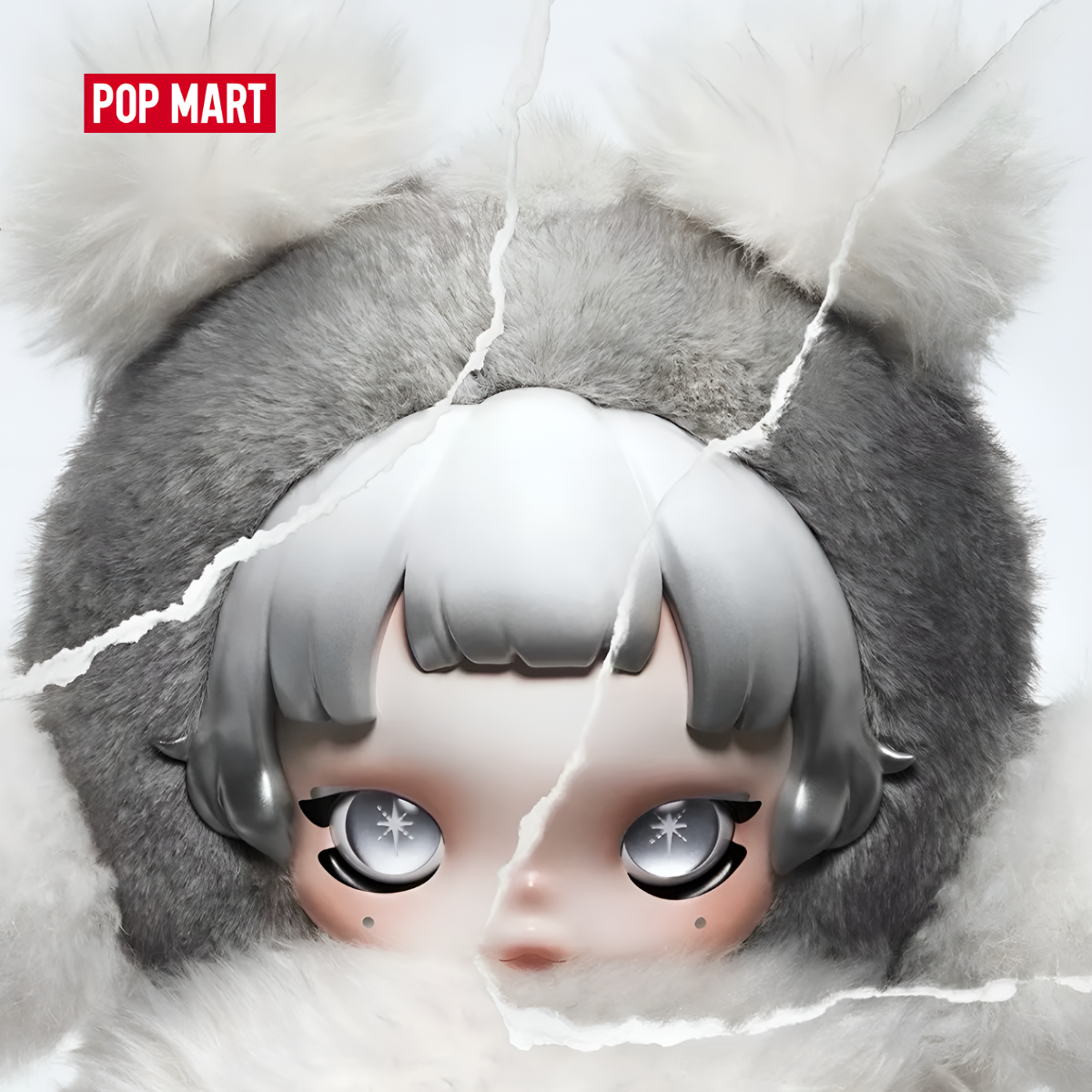 POP MART θ SKULLPANDA Punk Panda Plush Doll