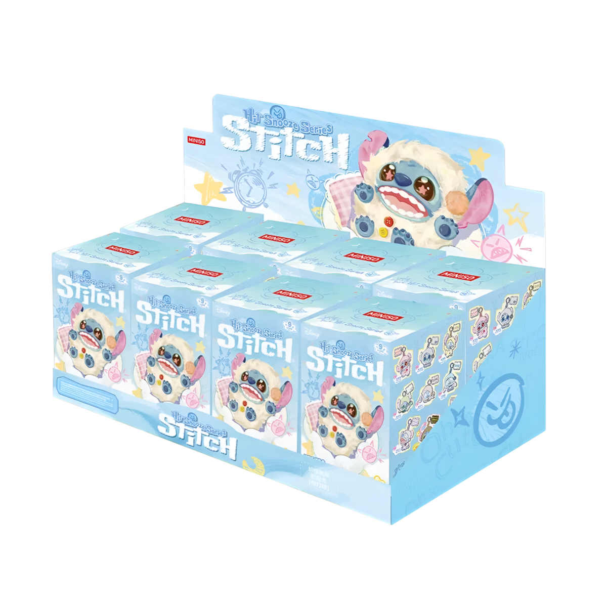 Stitch Hit Snooze Series Vinyl Plush Keychain Blind Box