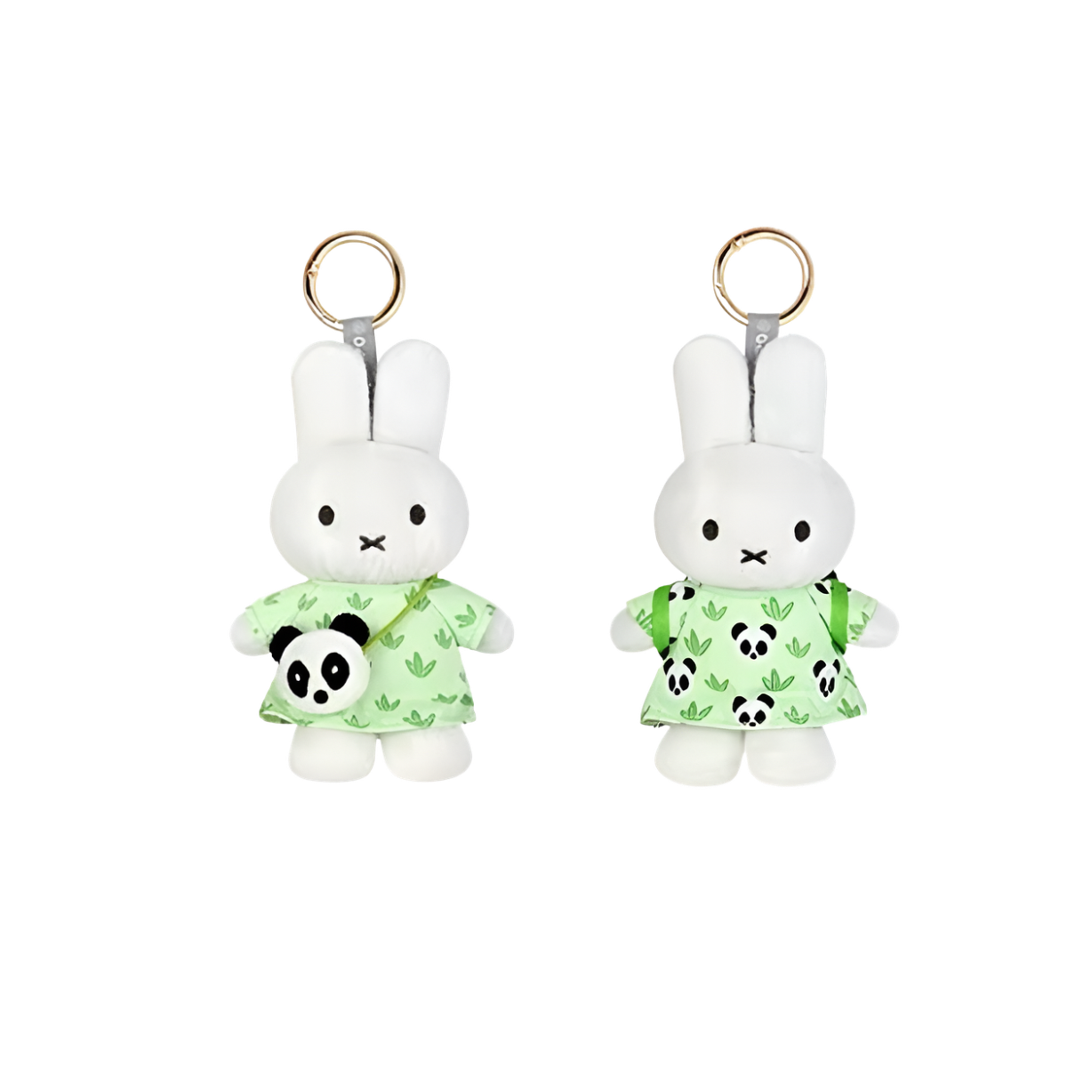 Miffy Panda Series Plush Keychain Charm