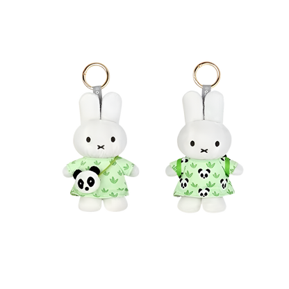 Miffy Panda Series Plush Keychain Charm