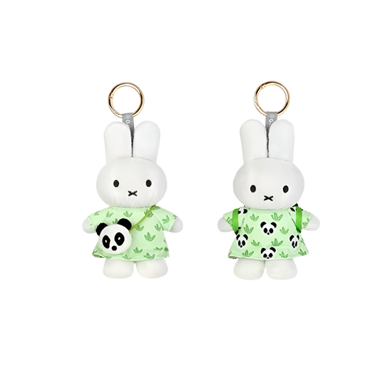 Miffy Panda Series Plush Keychain Charm