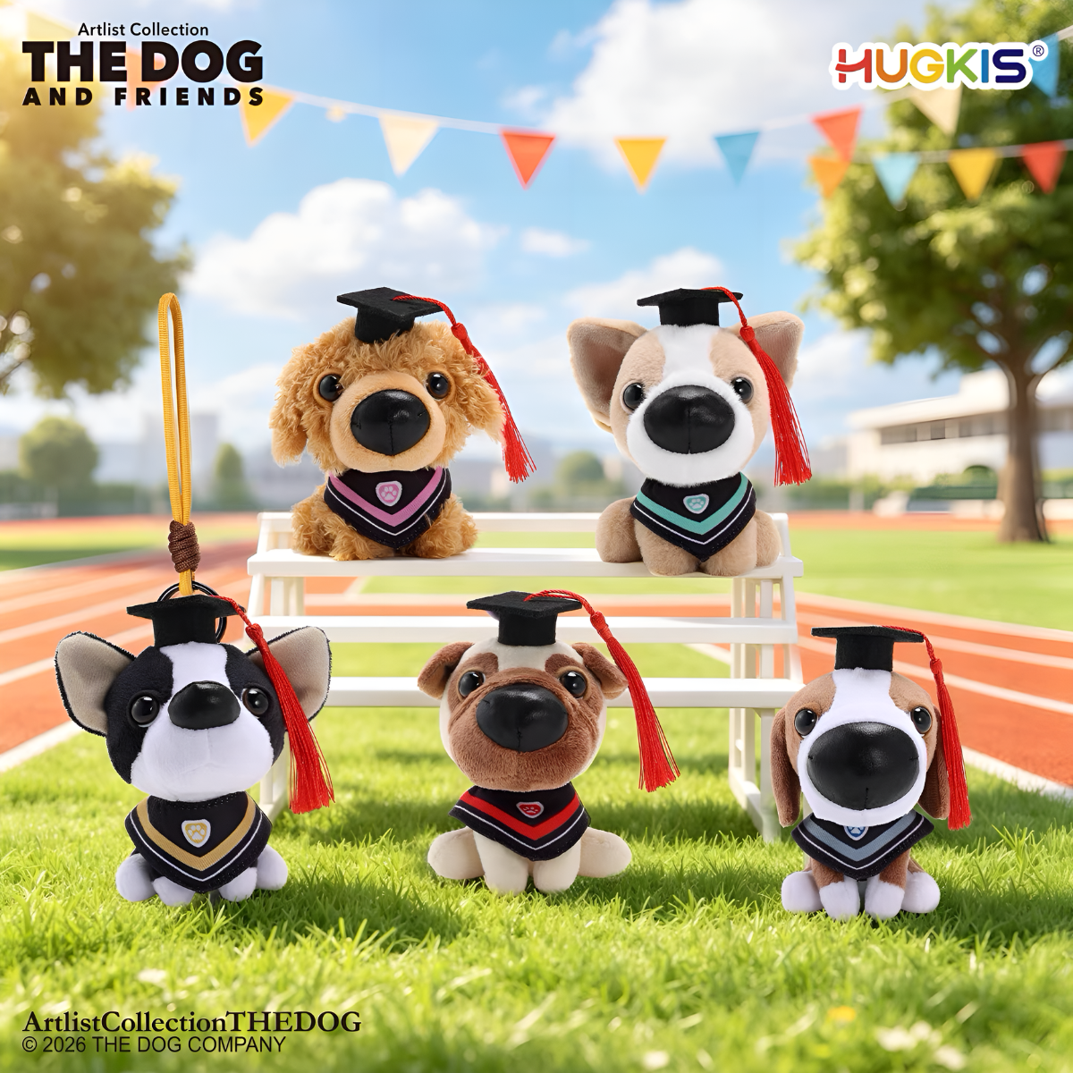 Artist Collection THE DOG AND FRIENDS - Graduation Series Plush Charm