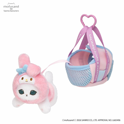 mofusand x Sanrio Characters Plump & Fluffy Mascot Plush Pendant