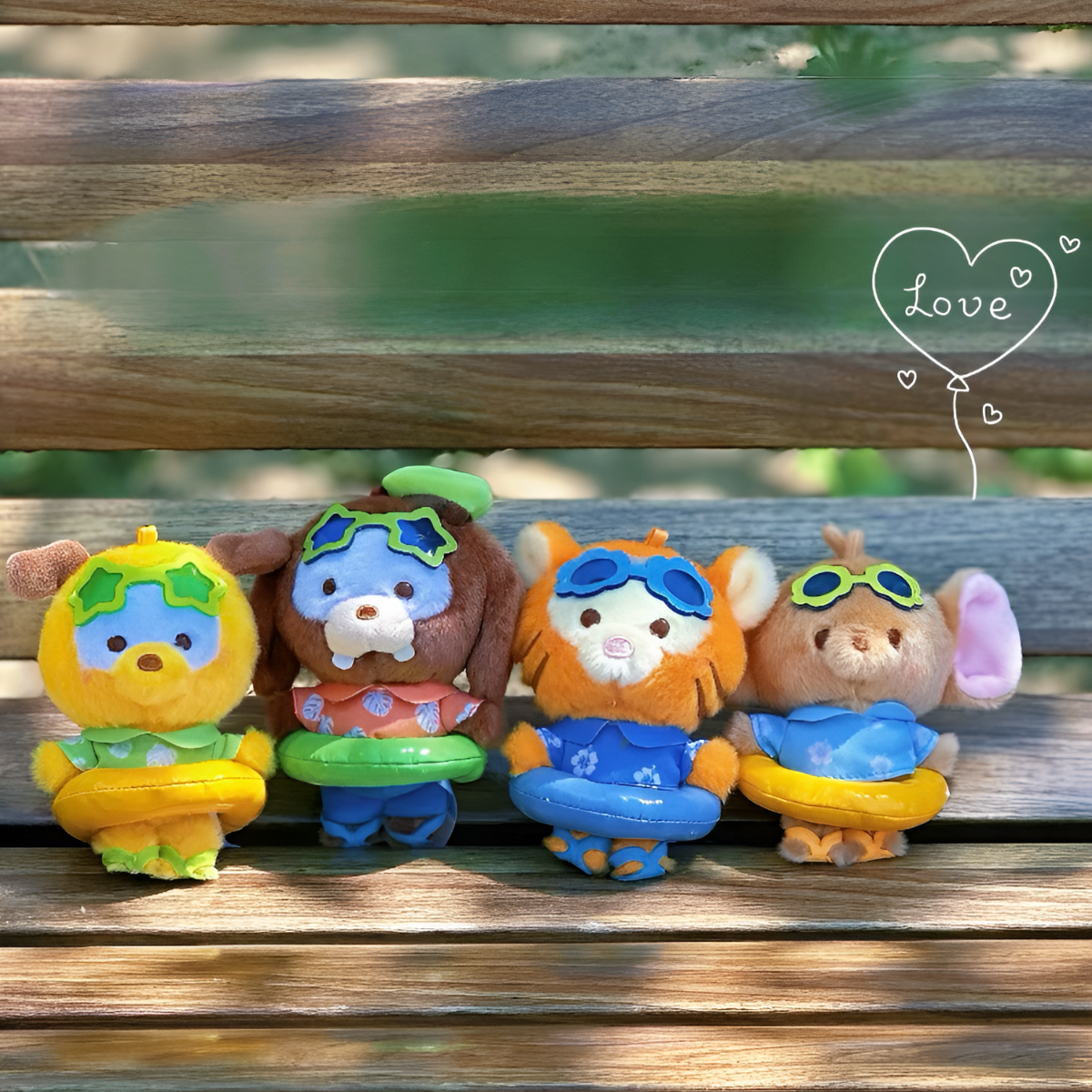Disney Summer Swim Ring Series Plush Pendant Blind Box