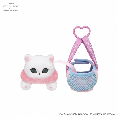 mofusand x Sanrio Characters Plump & Fluffy Mascot Plush Pendant