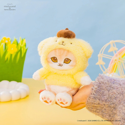 mofusand x Sanrio Characters Plump & Fluffy Mascot Plush Pendant