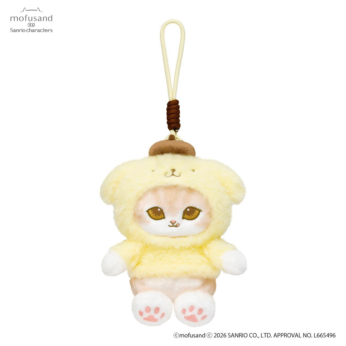 mofusand x Sanrio Characters Plump & Fluffy Mascot Plush Pendant