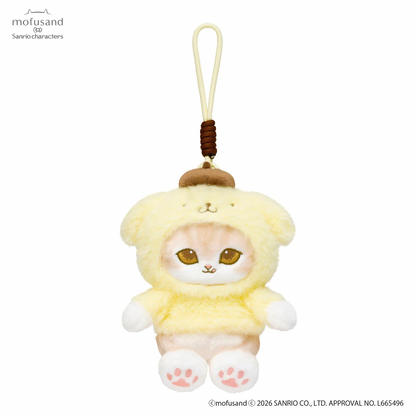 mofusand x Sanrio Characters Plump & Fluffy Mascot Plush Pendant