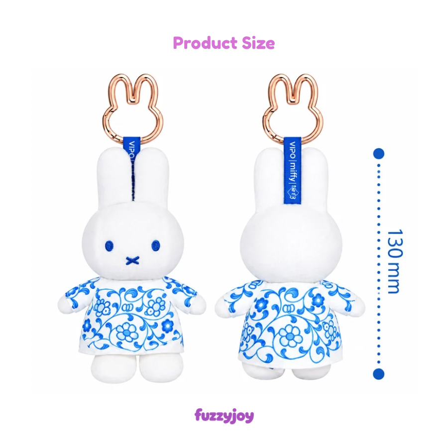 Miffy Blue and White Porcelain Limited Edition Plush Pendant