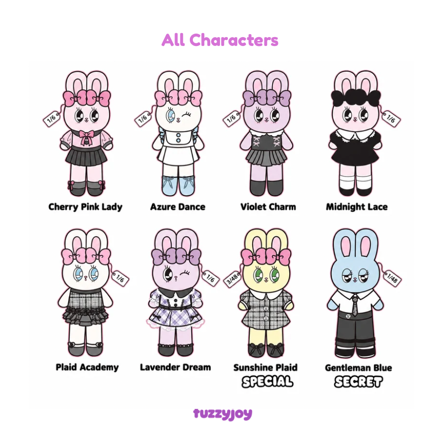 Esther Bunny Long Legs Sweetheart Series Plush Keychain Blind Box