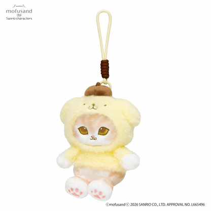 mofusand x Sanrio Characters Plump & Fluffy Mascot Plush Pendant