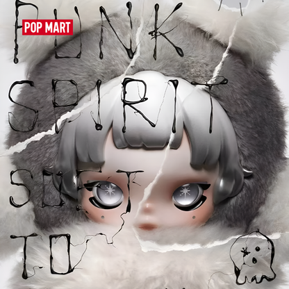 POP MART θ SKULLPANDA Punk Panda Plush Doll