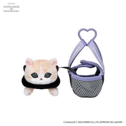 mofusand x Sanrio Characters Plump & Fluffy Mascot Plush Pendant