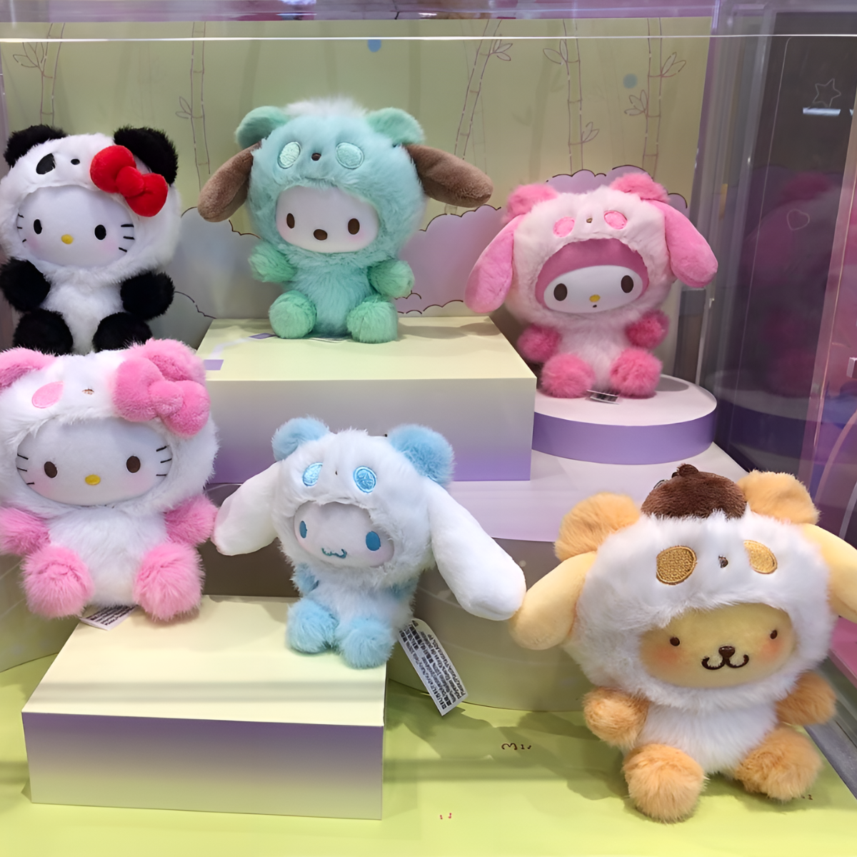 Sanrio Characters Colorful Panda Series Plush Pendant Blind Box