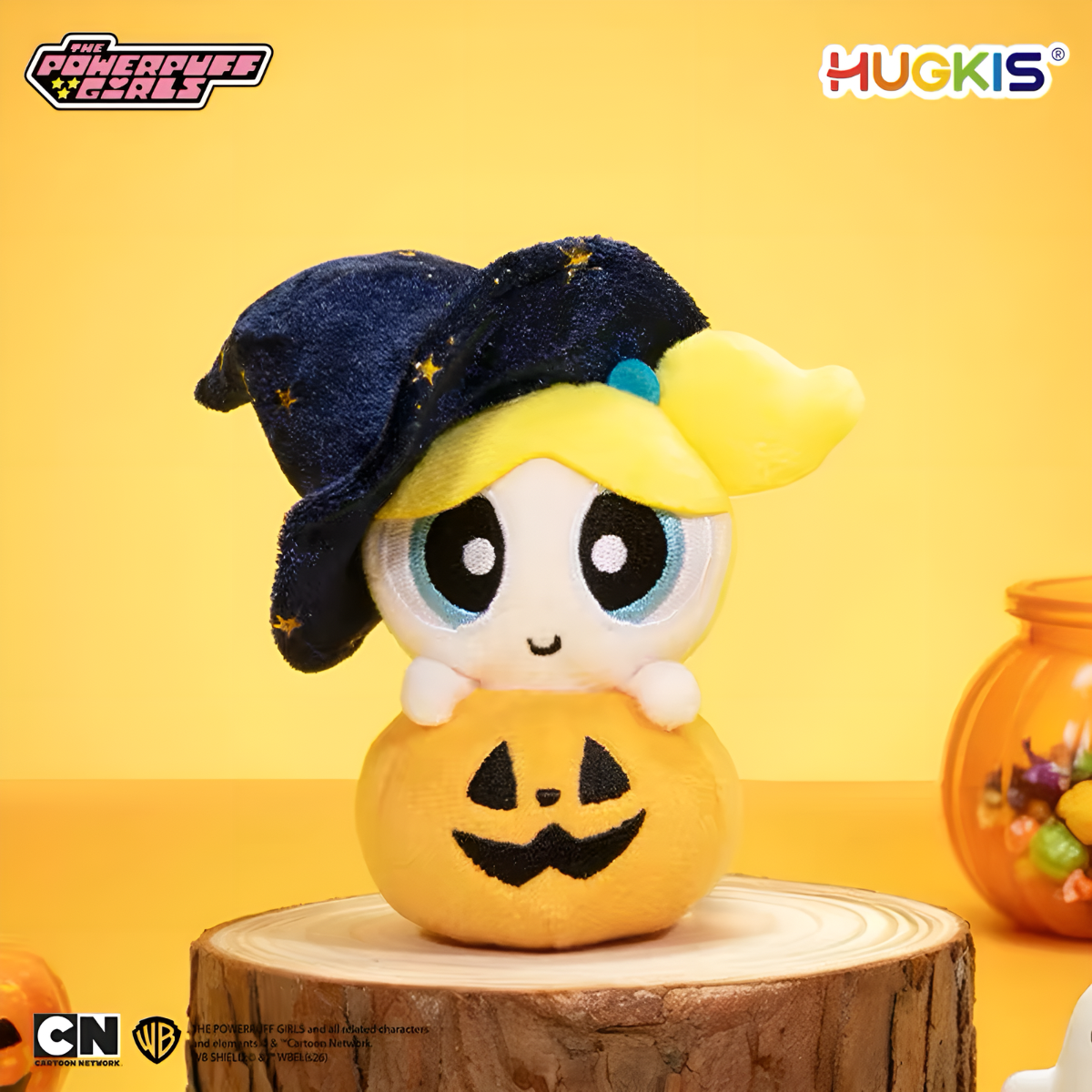 The Powerpuff Girls Halloween Witch Pumpkin Plush Pendant