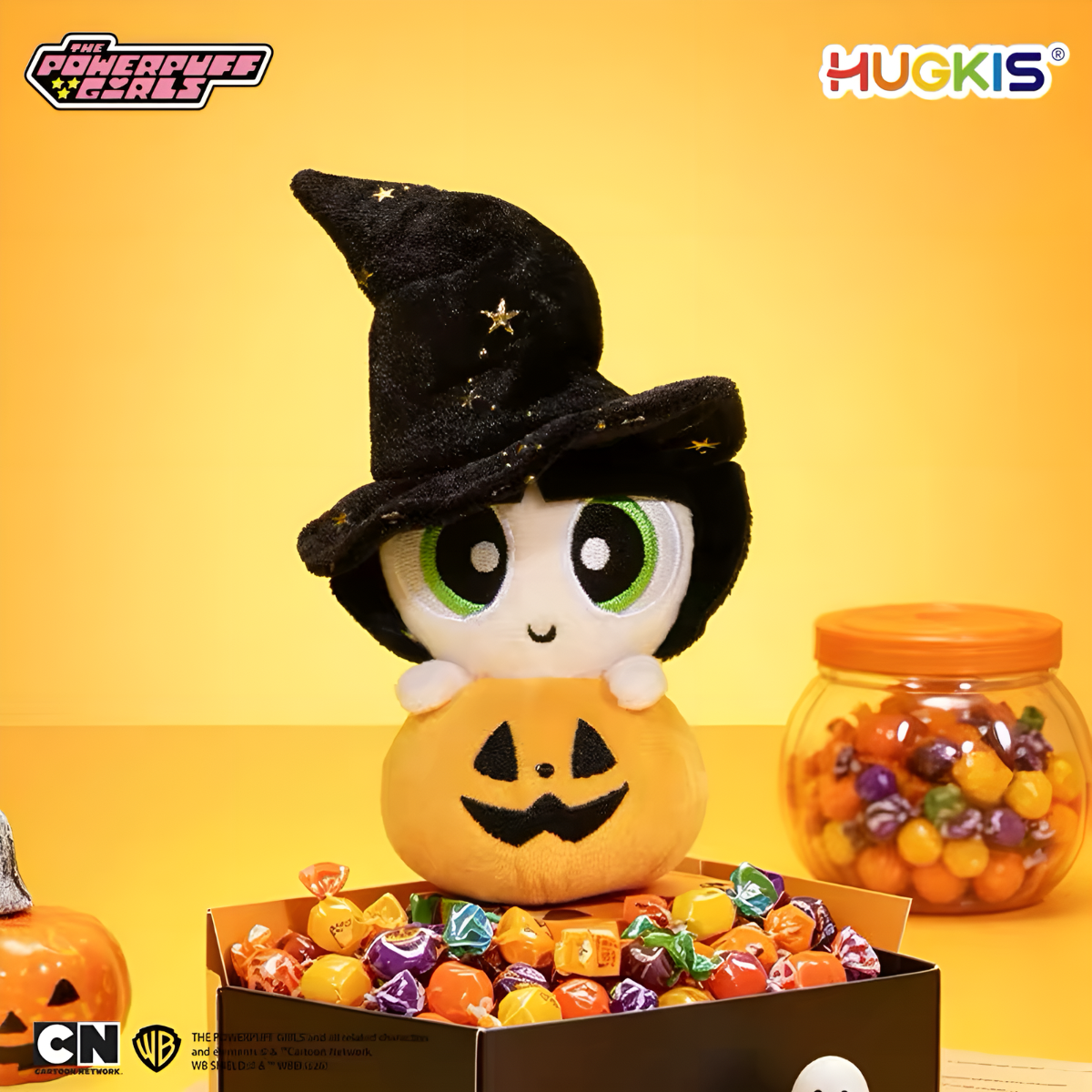 The Powerpuff Girls Halloween Witch Pumpkin Plush Pendant