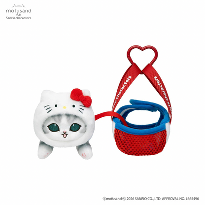 mofusand x Sanrio Characters Plump & Fluffy Mascot Plush Pendant