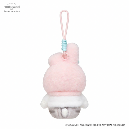 mofusand x Sanrio Characters Plump & Fluffy Mascot Plush Pendant