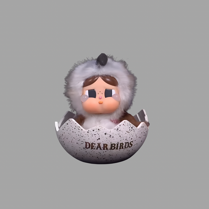 Dear Birds Series Egg-shaped Plush Display Case