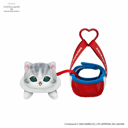 mofusand x Sanrio Characters Plump & Fluffy Mascot Plush Pendant