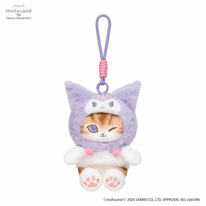 mofusand x Sanrio Characters Plump & Fluffy Mascot Plush Pendant