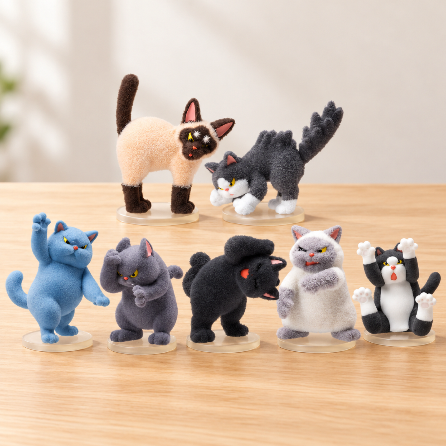 Cat Fight Showdown Series Figures Blind Box