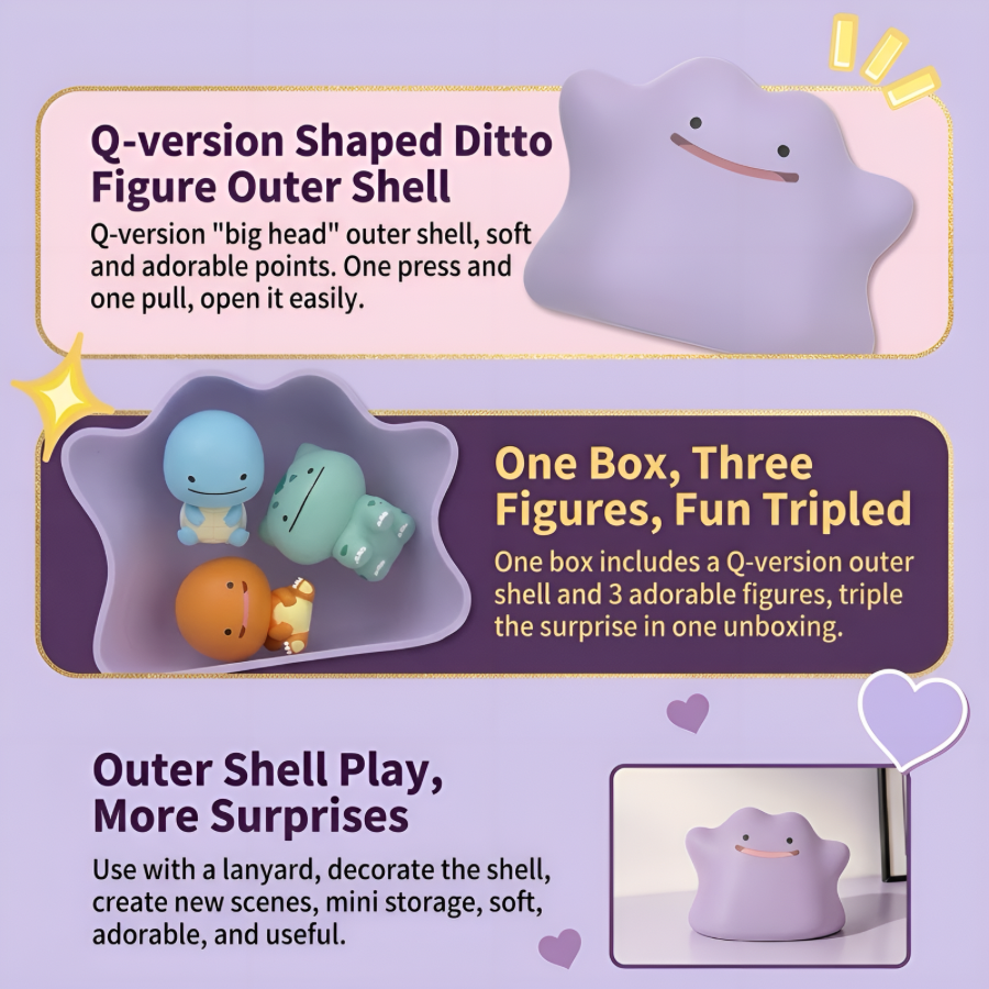 Pokemon Ditto Little Adventures Series Figures Blind Box
