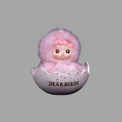 Dear Birds Series Egg-shaped Plush Display Case