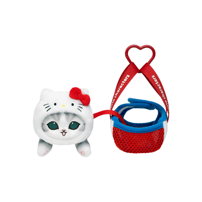 mofusand x Sanrio Characters Plump & Fluffy Mascot Plush Pendant
