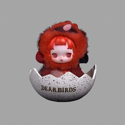 Dear Birds Series Egg-shaped Plush Display Case