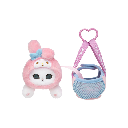 mofusand x Sanrio Characters Plump & Fluffy Mascot Plush Pendant