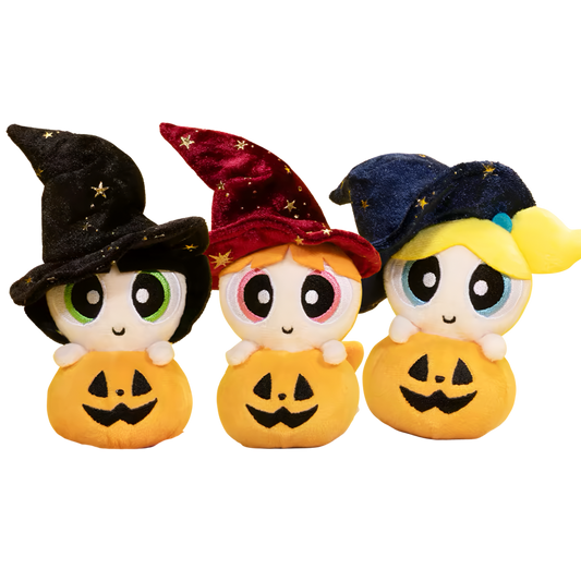The Powerpuff Girls Halloween Witch Pumpkin Plush Pendant