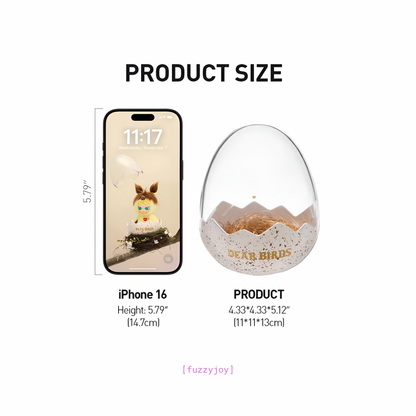 Dear Birds Series Egg-shaped Plush Display Case