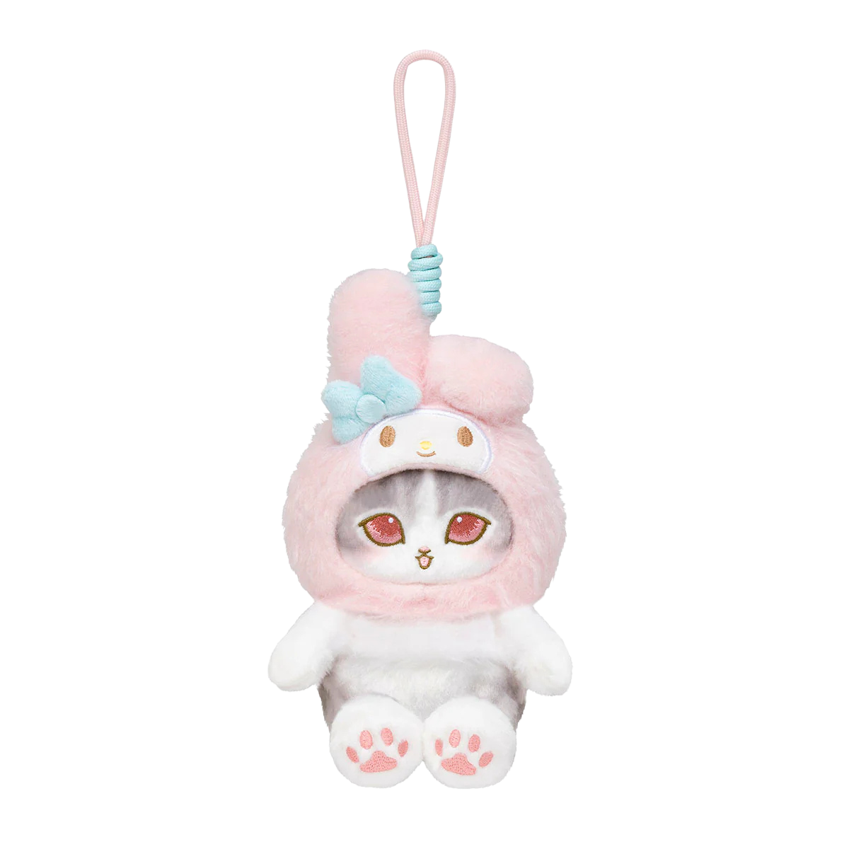 mofusand x Sanrio Characters Plump & Fluffy Mascot Plush Pendant