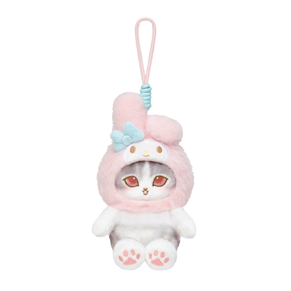 mofusand x Sanrio Characters Plump & Fluffy Mascot Plush Pendant