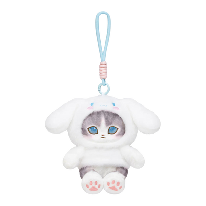 mofusand x Sanrio Characters Plump & Fluffy Mascot Plush Pendant