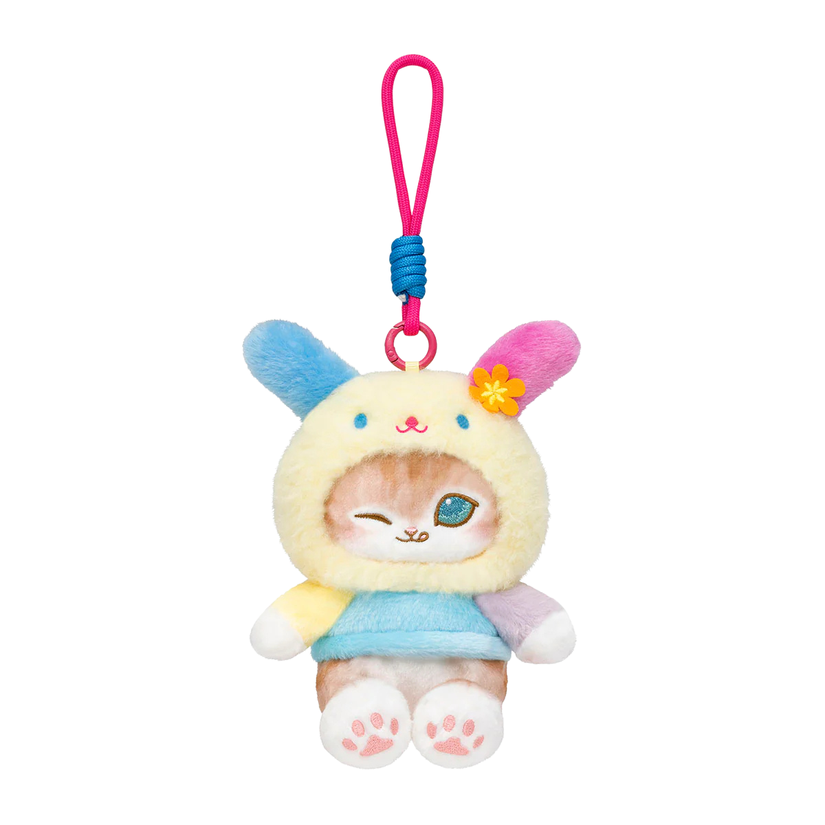 mofusand x Sanrio Characters Plump & Fluffy Mascot Plush Pendant