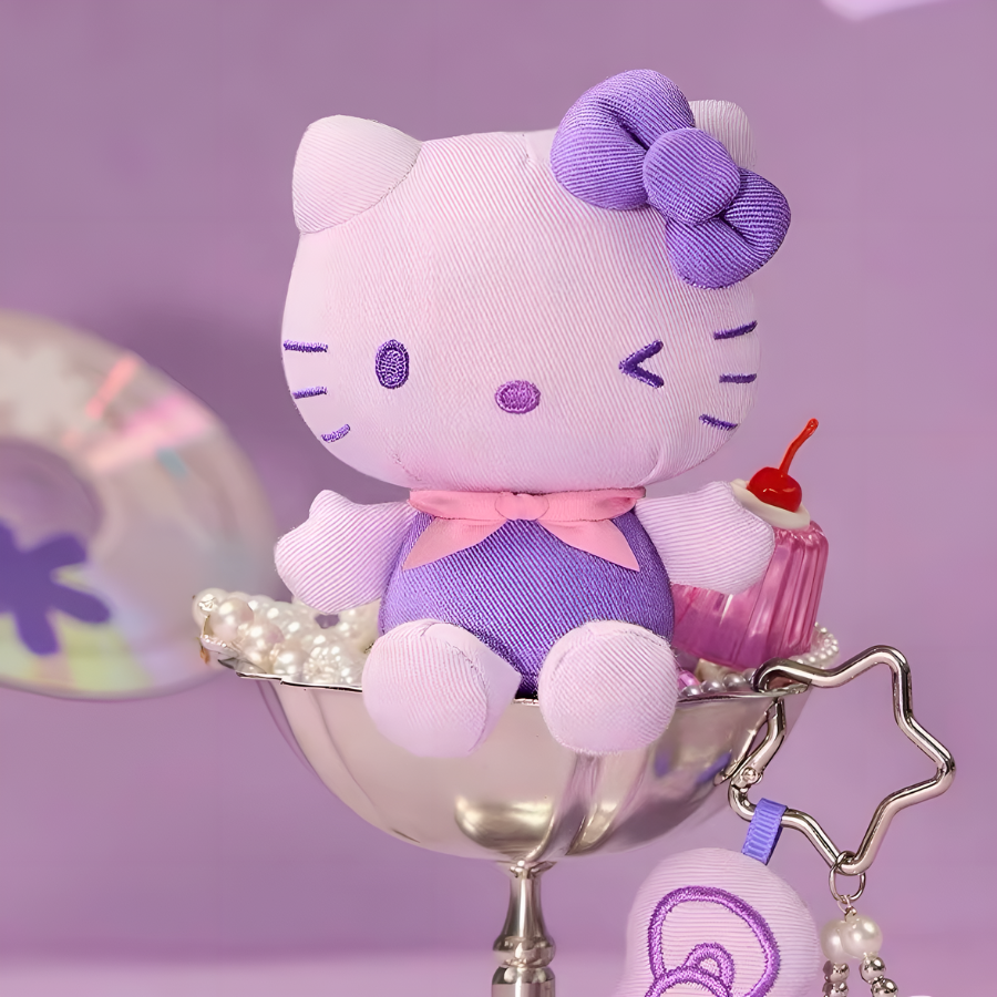 Hello Kitty Denim Series Plush Pendant Blind Box